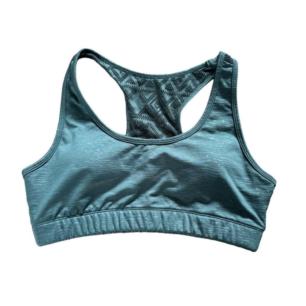 Women’s Zyia Active Olive Green Topo Bomber Sports Bra Racerback Small (S)